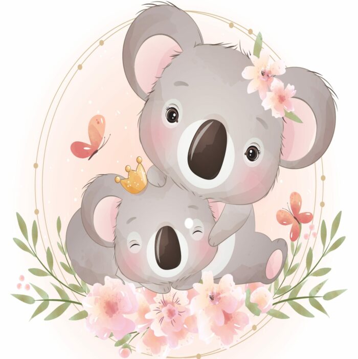 Panneau Couverture Koala Mignon Bébé 100 x 150 cm – Image 2