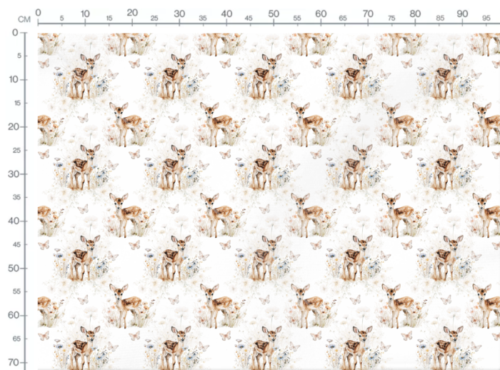 Tissu Imprimé Exclusif Biche Fleuri, 10 tissus au choix – Image 2