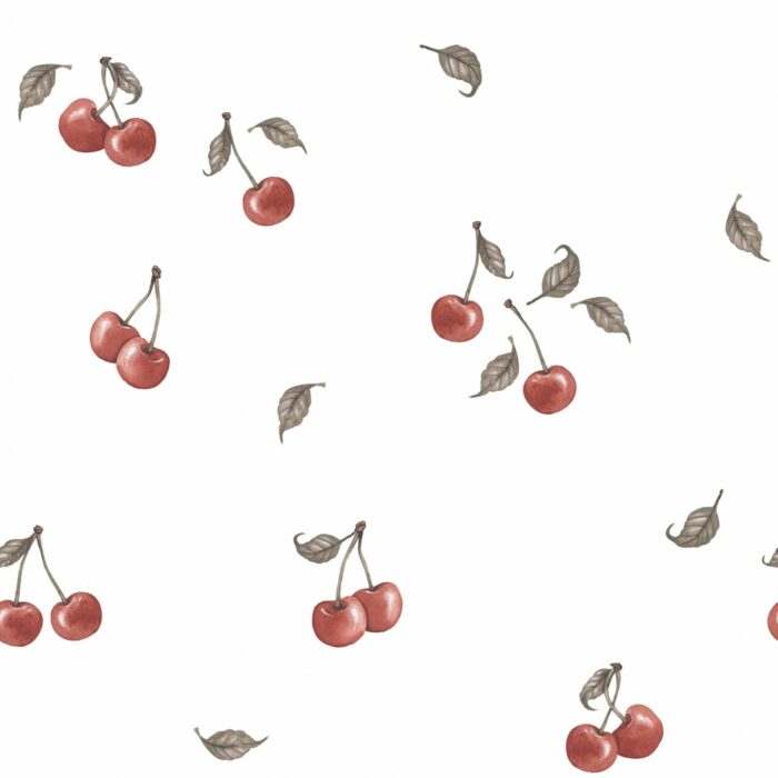 Tissu Imprimé Cerise Blanc, 7 tissus au choix