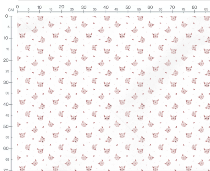 Tissu Imprimé Cochon Mignon Blanc, 7 tissus au choix – Image 3