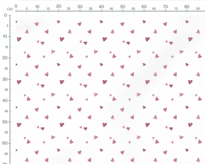 Tissu Imprimé Coeurs Roses, 11 tissus au choix – Image 3