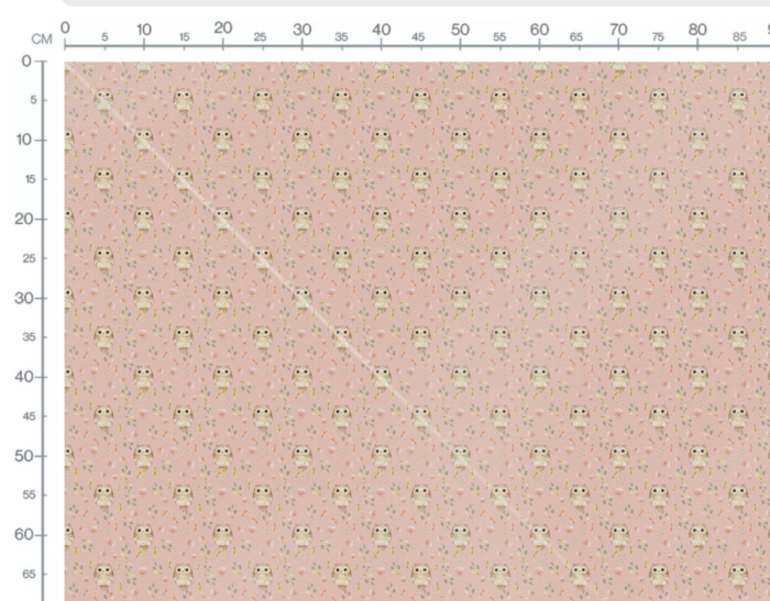 Tissu Imprimé Enfant Chouette Fleurs Rose, 10 tissus au choix – Image 2