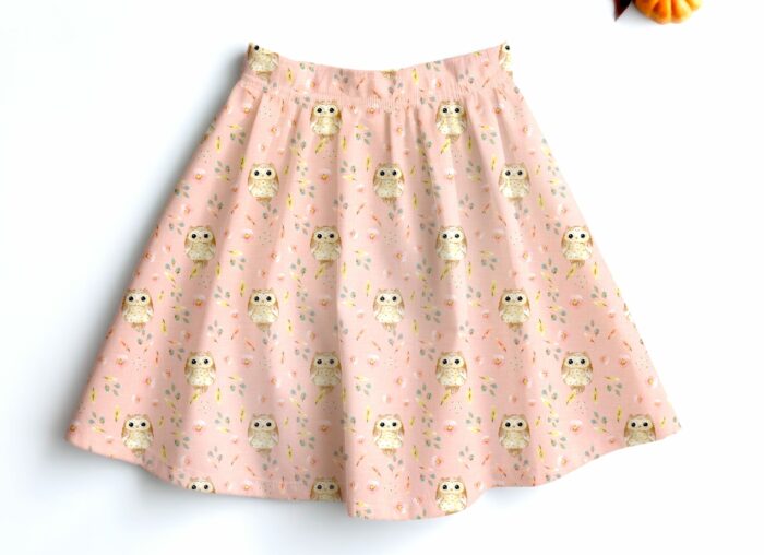 Tissu Imprimé Enfant Chouette Fleurs Jaune, 10 tissus au choix – Image 4