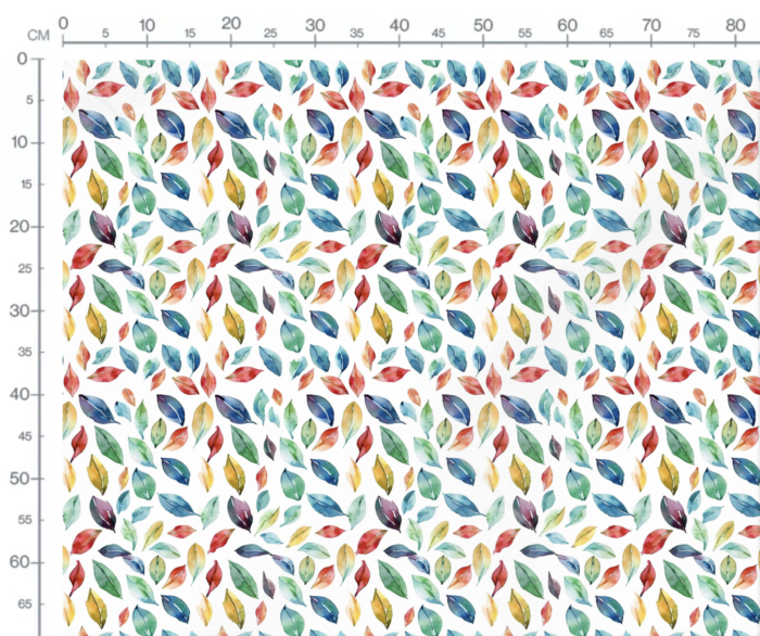 Tissu Imprimé Feuilles Aquarelle Amitié, 7 tissus au choix – Image 3