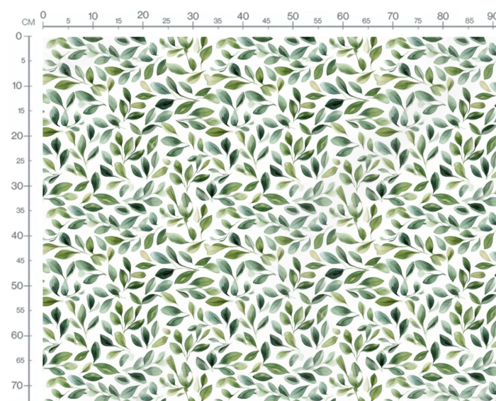 Tissu Imprimé Feuilles Aquarelle Calme, 7 tissus au choix – Image 3