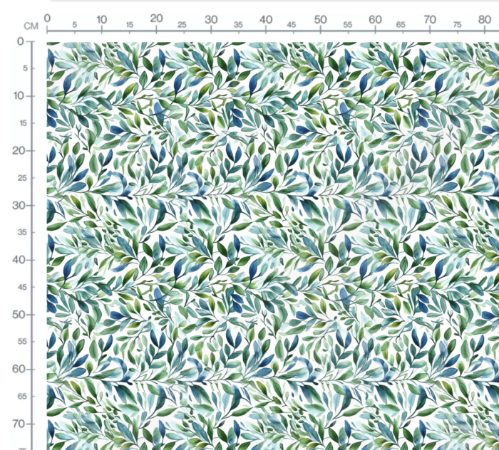 Tissu Imprimé Feuilles Aquarelle Espoir, 7 tissus au choix – Image 3