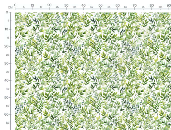 Tissu Imprimé Feuilles Aquarelle Gratitude, 7 tissus au choix – Image 3
