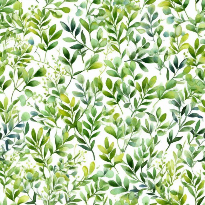 Tissu Imprimé Feuilles Aquarelle Gratitude, 7 tissus au choix