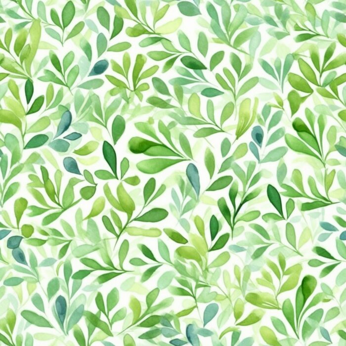 Tissu Imprimé Feuilles Aquarelle Sérénité, 7 tissus au choix