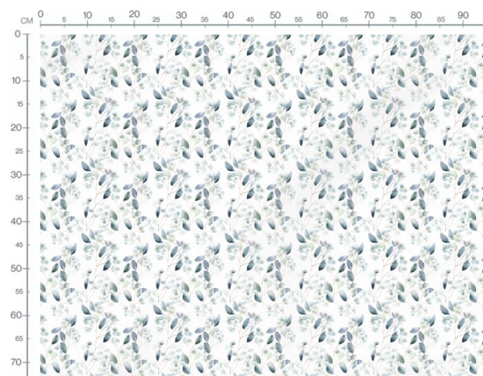 Tissu Imprimé Feuilles Eucalyptus Famille, 10 tissus au choix – Image 3