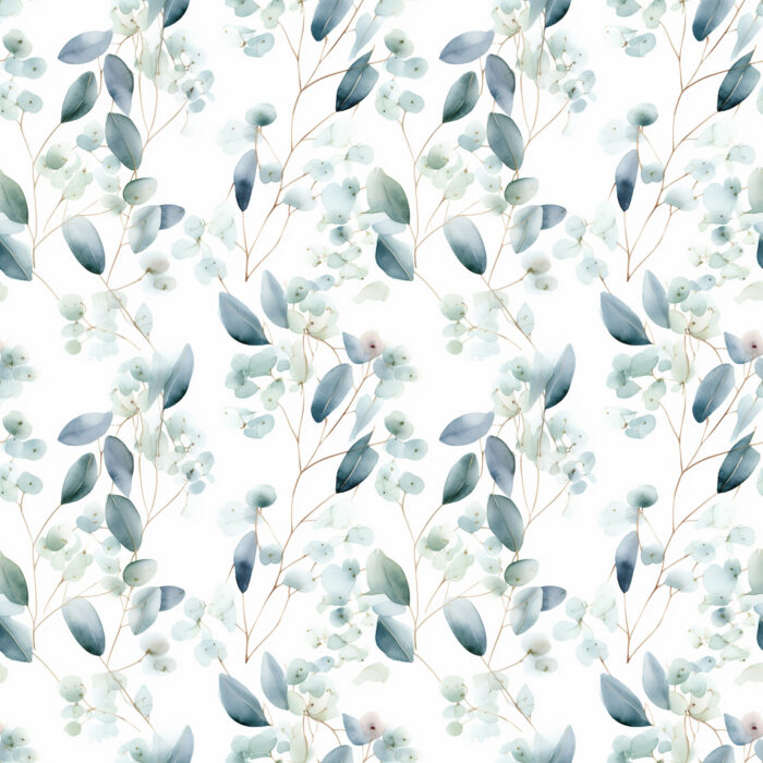 Tissu Imprimé Feuilles Eucalyptus Famille, 10 tissus au choix
