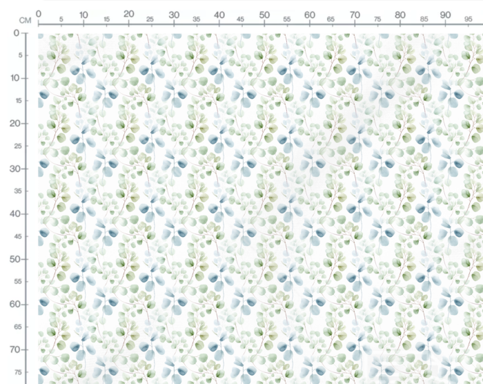 Tissu Imprimé Feuilles Eucalyptus Joie, 7 tissus au choix – Image 3