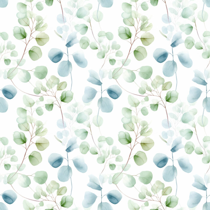 Tissu Imprimé Feuilles Eucalyptus Joie, 7 tissus au choix