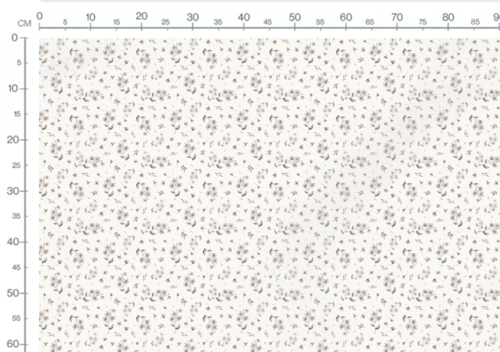 Tissu Imprimé Fleuri Jade Beige, 7 tissus au choix – Image 3