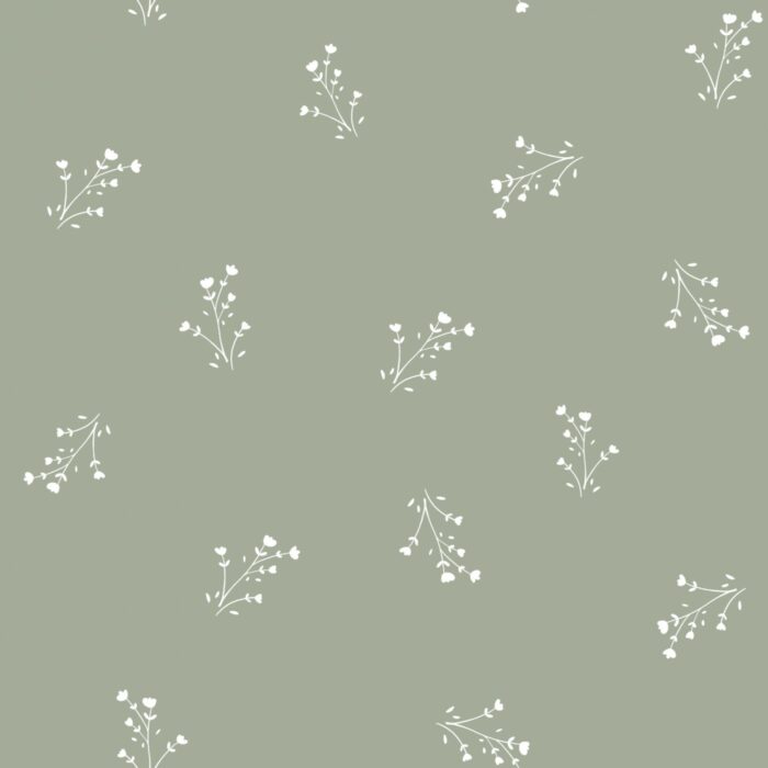 Tissu Imprimé Fleuri Olivia Vert, 7 tissus au choix