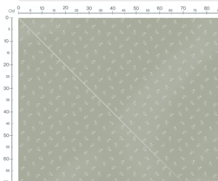 Tissu Imprimé Fleuri Olivia Vert, 7 tissus au choix – Image 2