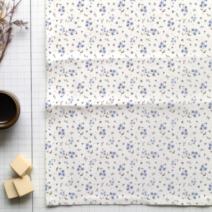 Tissu Imprimé Fleuri Jade Beige, 7 tissus au choix – Image 5