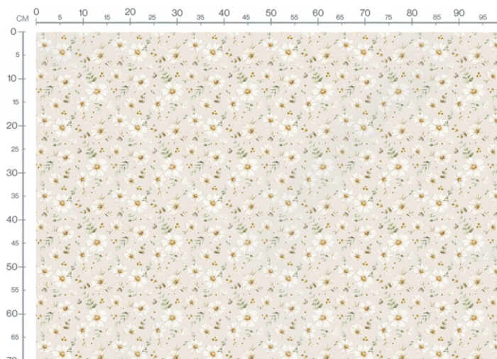 Tissu Imprimé Fleuri Manon Beige, 7 tissus au choix – Image 3