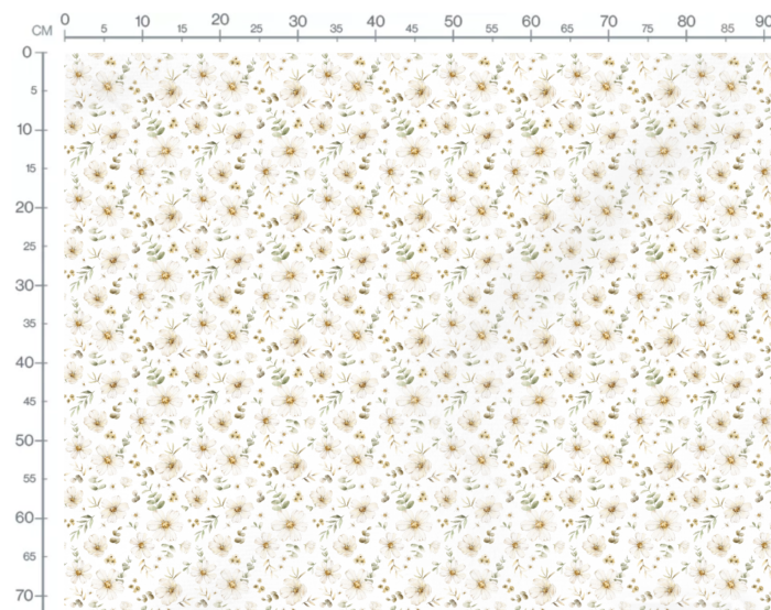 Tissu Imprimé Fleuri Manon Blanc, 7 tissus au choix – Image 3