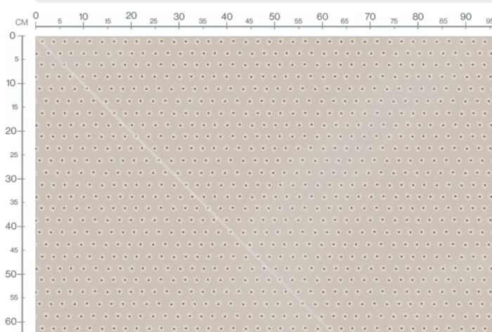 Tissu Imprimé Fleuri Pâquerette Beige, 7 tissus au choix – Image 3