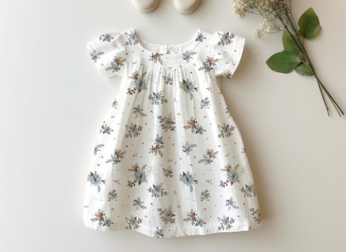 Tissu Imprimé Fleuri Valentina Taupe, 7 tissus au choix – Image 4