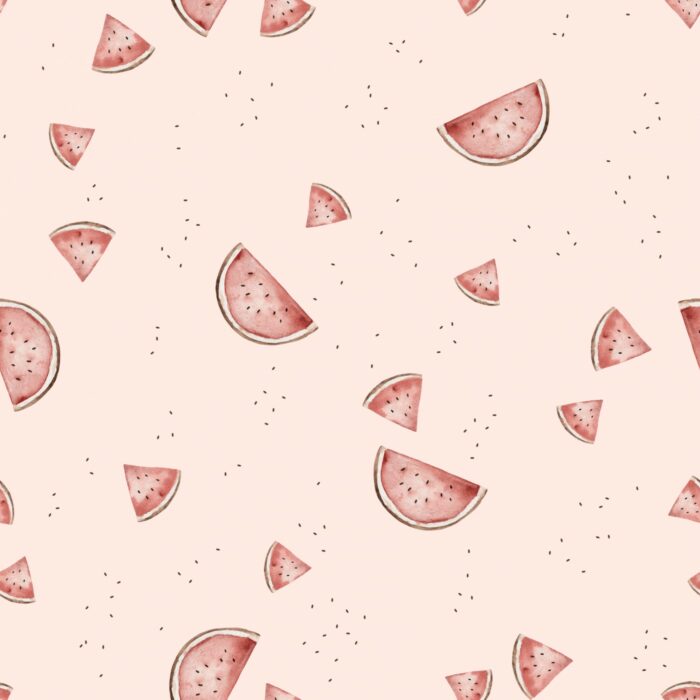 Tissu Imprimé Fruit Pastèque Rose, 7 tissus au choix