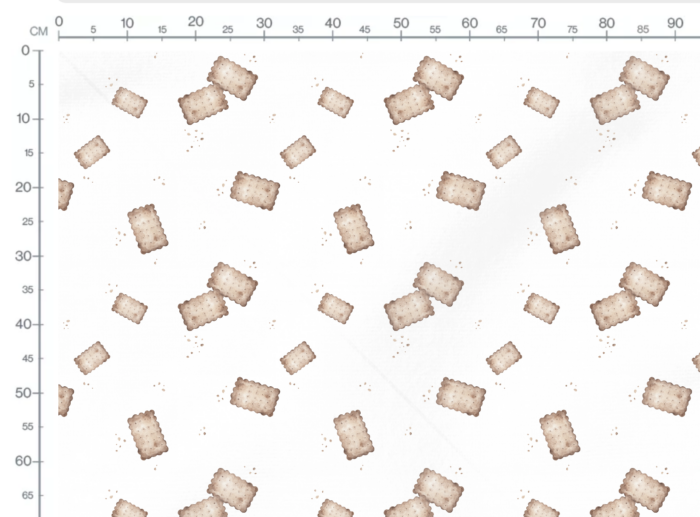 Tissu Imprimé Gâteau Biscuit Blanc, 7 tissus au choix – Image 3