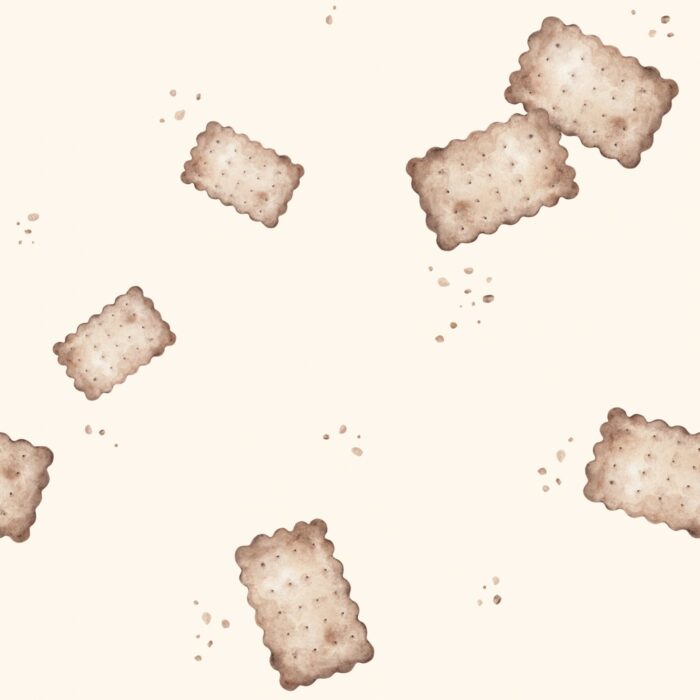 Tissu Imprimé Gâteau Biscuit Crème, 7 tissus au choix