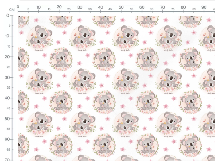 Tissu Imprimé Exclusif Koala Mignon Bébé, 7 tissus au choix – Image 4