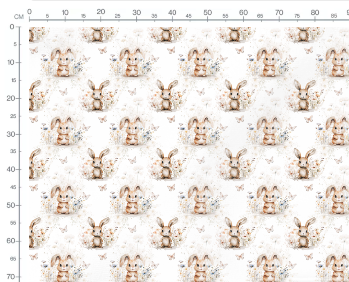 Tissu Imprimé Exclusif Lapin Fleuri, 10 tissus au choix – Image 2