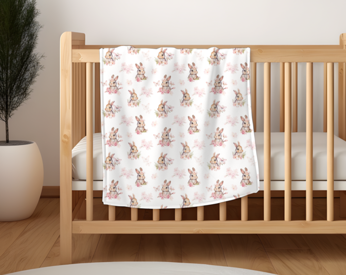 Tissu Imprimé Exclusif Lapin Mignon Printemps Petit, 7 tissus au choix – Image 4