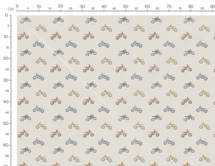 Tissu Imprimé Moto Couleurs Beige, 7 tissus au choix – Image 3