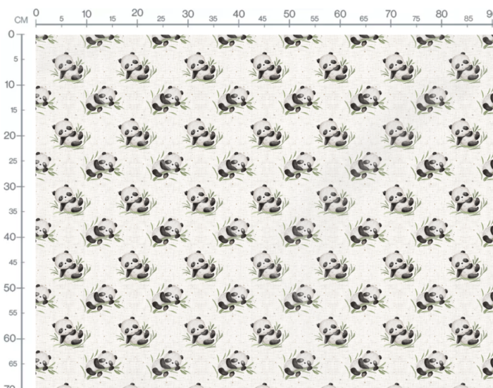 Tissu Imprimé Panda Bambou, 7 tissus au choix – Image 3