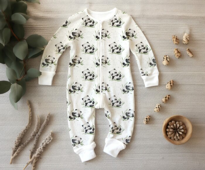 Tissu Imprimé Panda Bambou, 7 tissus au choix – Image 4