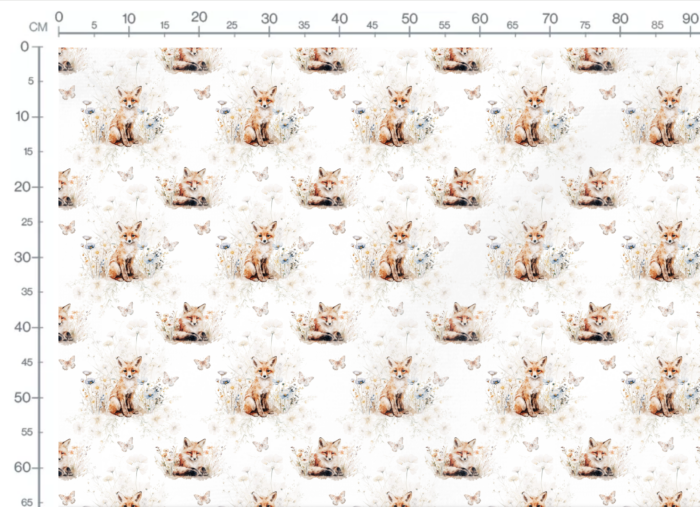 Tissu Imprimé Exclusif Renard Fleuri, 10 tissus au choix – Image 2