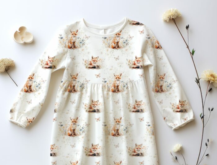 Tissu Imprimé Exclusif Renard Fleuri, 10 tissus au choix – Image 3