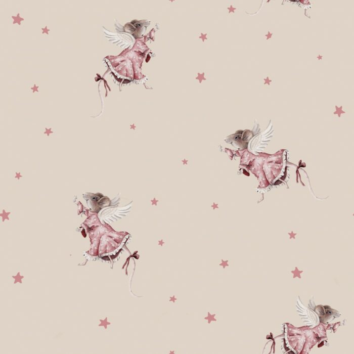 Tissu Imprimé Souris Magique Beige, 7 tissus au choix