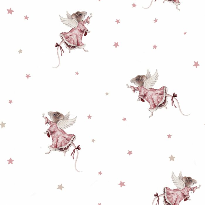 Tissu Imprimé Souris Magique Blanc, 7 tissus au choix