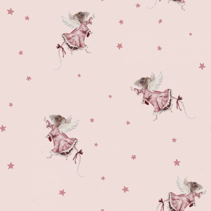 Tissu Imprimé Souris Magique Rose, 7 tissus au choix