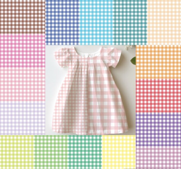 Tissu Imprimé Vichy 100 couleurs et 10 tissus au choix, Carreaux 12mm – Image 6