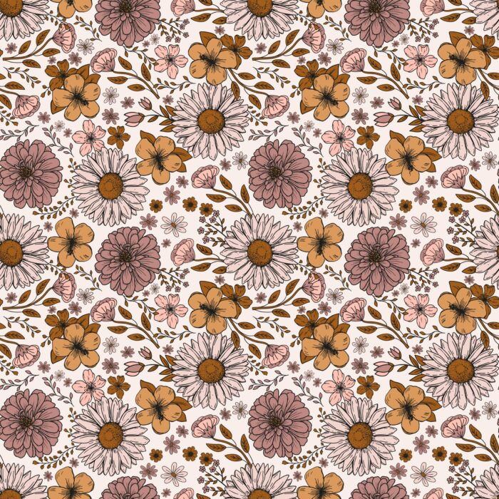Tissu Fleuri Joie de Vivre Ines Petit, 10 tissus au choix