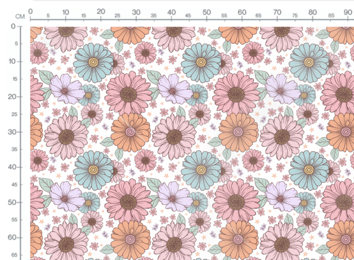 Tissu Fleuri Joie de Vivre Laetitia Grand, 10 tissus au choix – Image 3