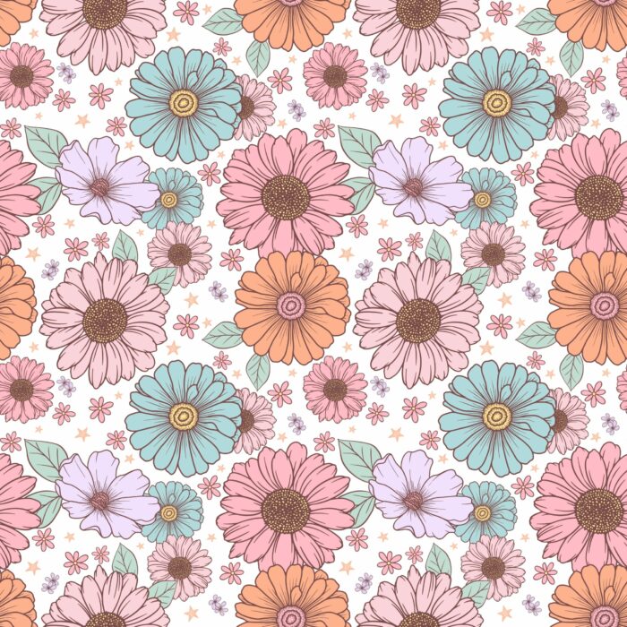 Tissu Fleuri Joie de Vivre Laetitia Petit, 10 tissus au choix