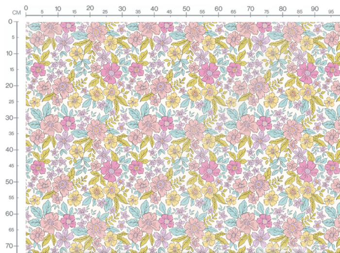 Tissu Fleuri Joie de Vivre Lucie Grand, 10 tissus au choix – Image 3