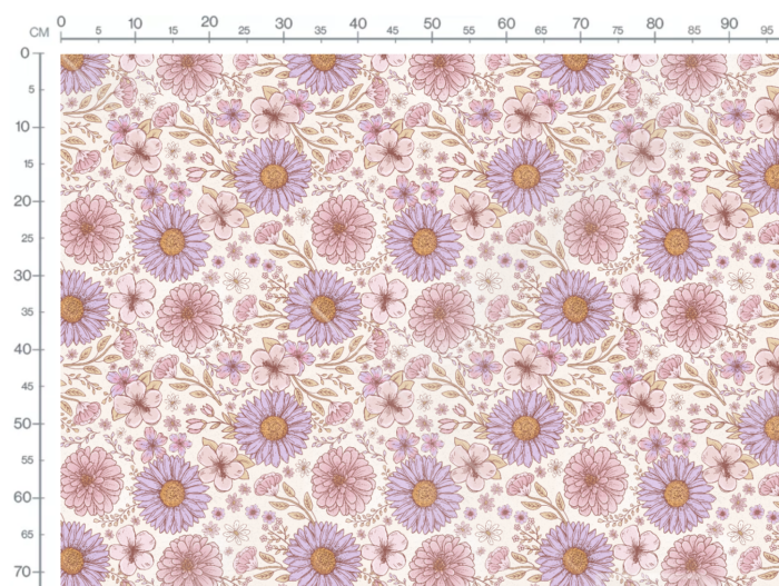 Tissu Fleuri Joie de Vivre Amandine Grand, 10 tissus au choix – Image 3