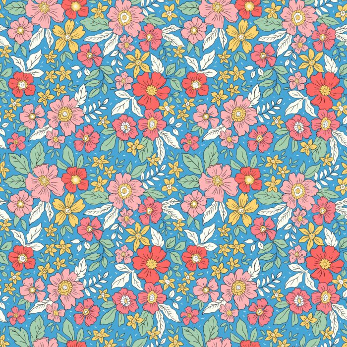 Tissu Fleuri Joie de Vivre Fanny Petit, 10 tissus au choix