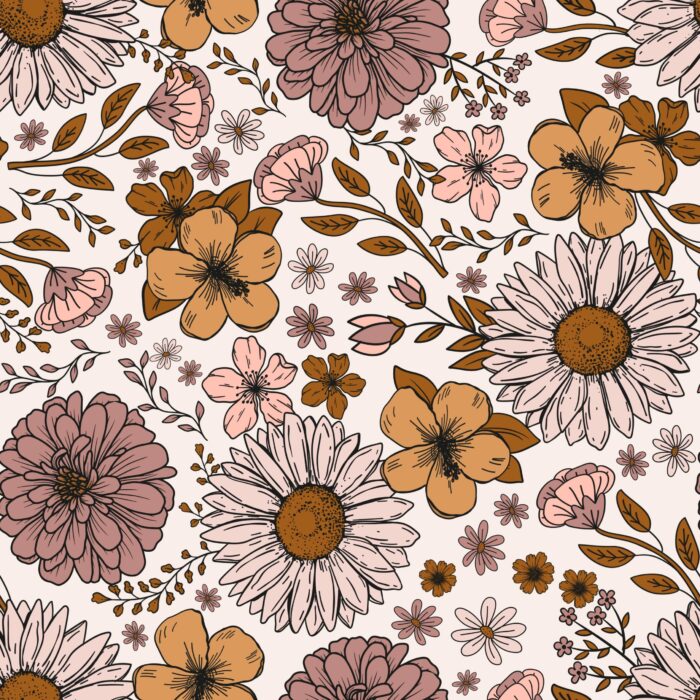 Tissu Fleuri Joie de Vivre Ines Grand, 10 tissus au choix