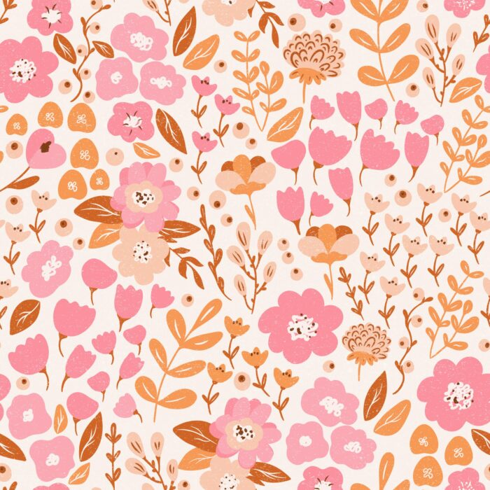 Tissu Fleuri Joie de Vivre Samantha Grand, 10 tissus au choix