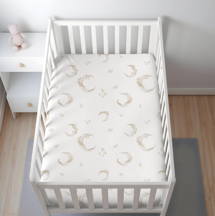 Tissu Imprimé Lune Fleurie Douceur, 4 coloris et 10 tissus au choix – Image 5