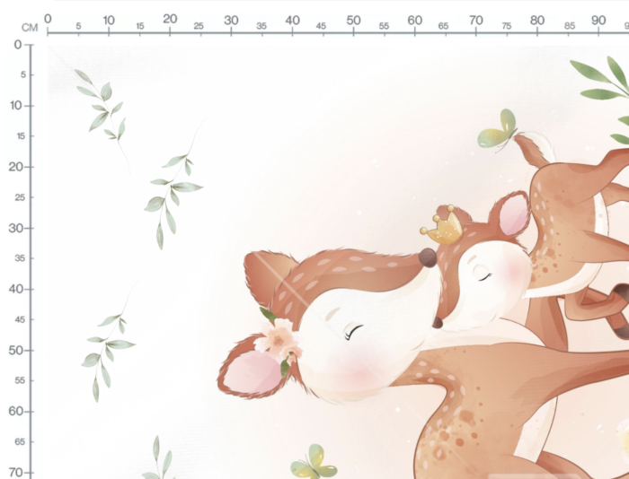 Panneau Couverture Biche Bébé Mignon, 100 x 150 cm – Image 3